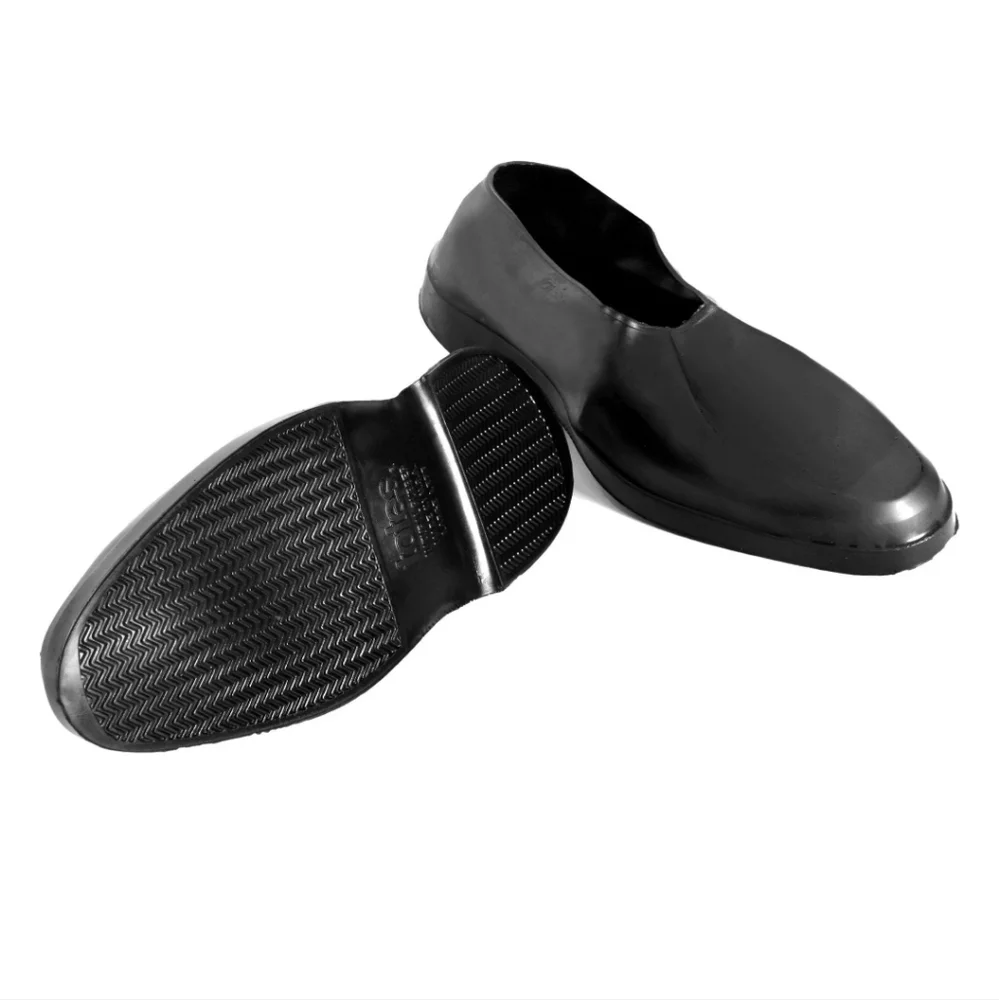 Totes Geometric Rubber Overshoe Loafers Waterproof Non-Slip Shoe Covers NWT